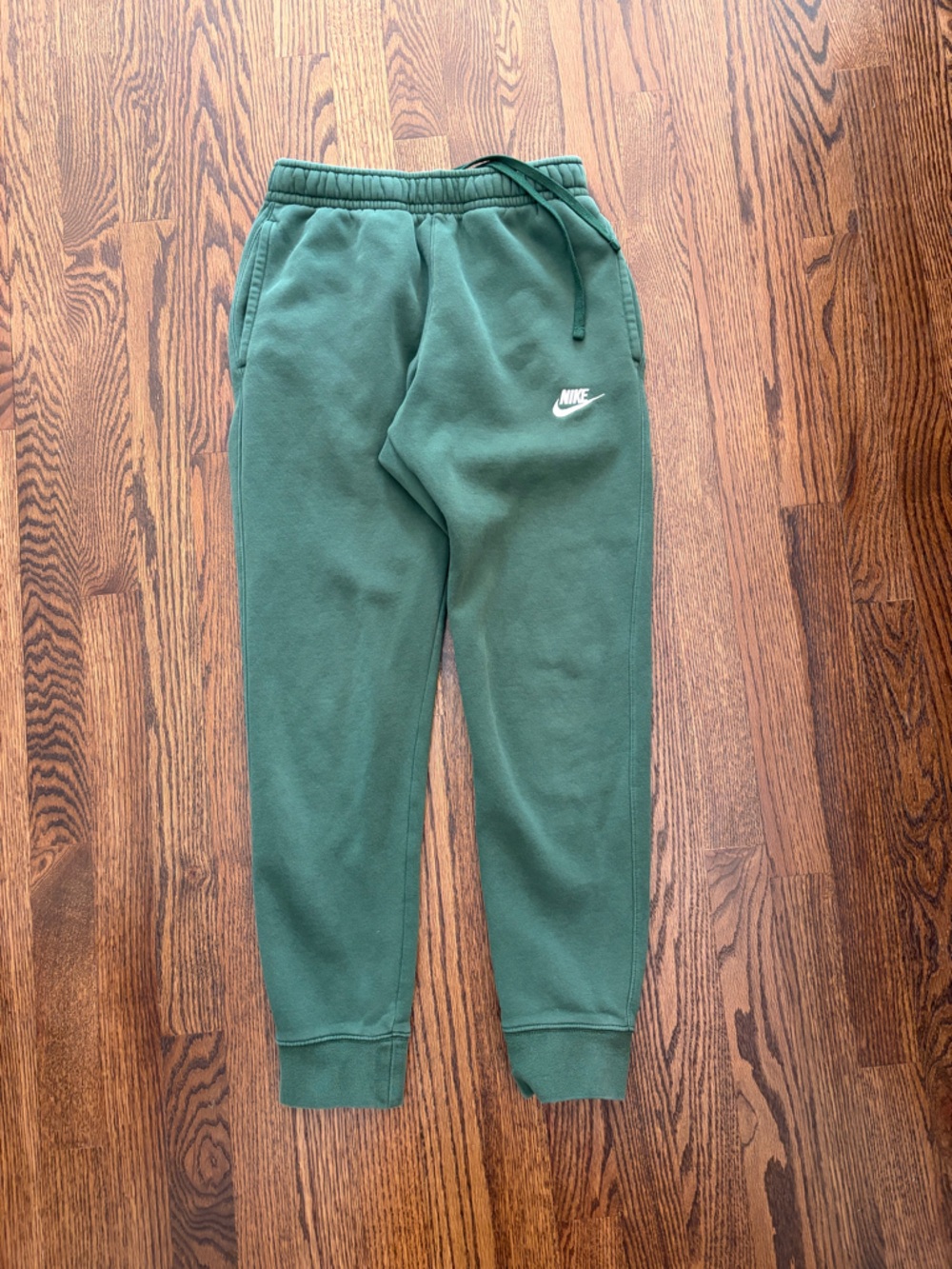 Nike Kids Forest Green Sweatpants with Drawstring Waist - Picture 1 of 3